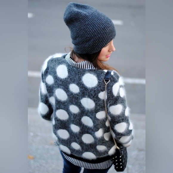 H&M Sweaters - Polkadot Angora Knit Sweater in size 8
